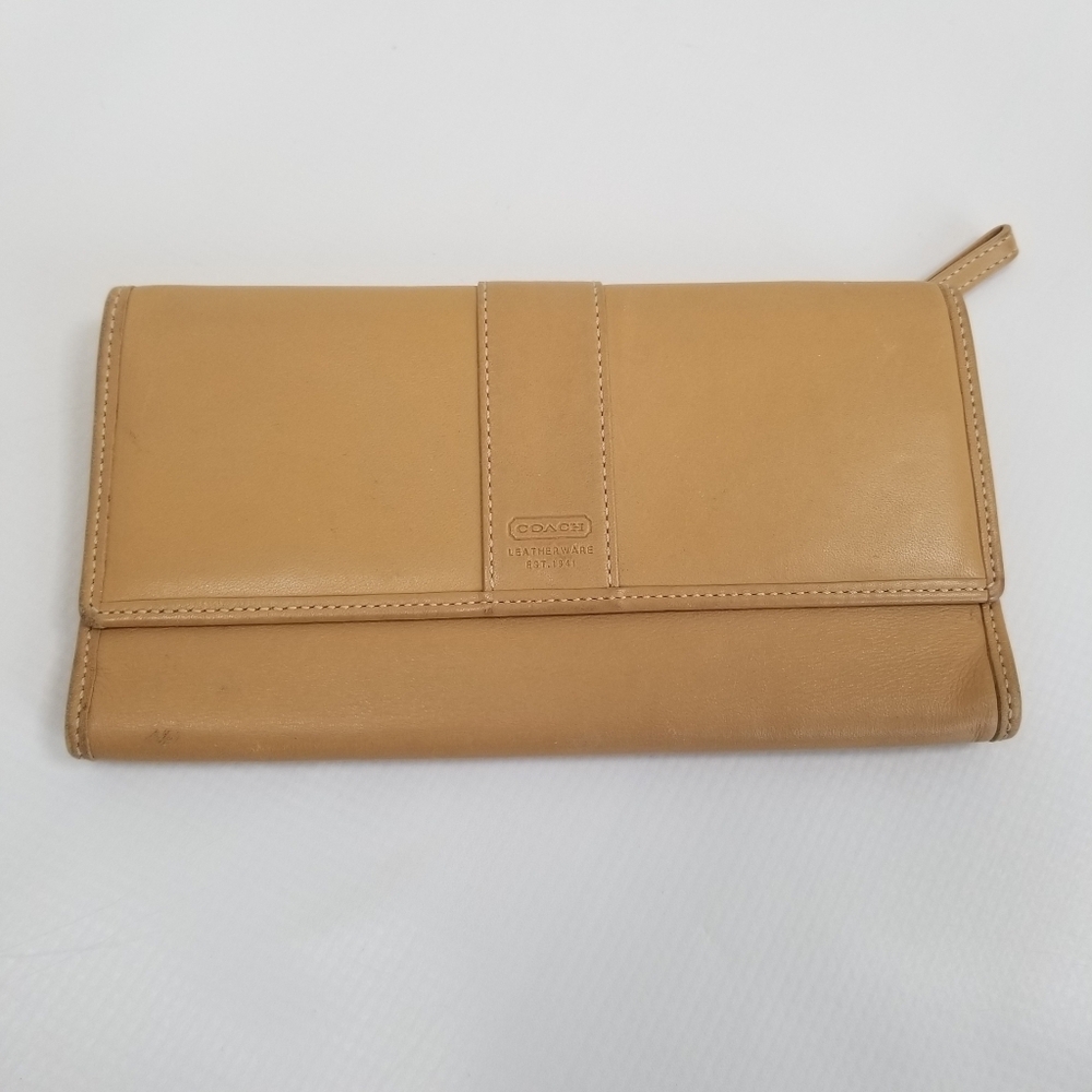 Vintage Coach Legacy Leather Tri-Fold Wallet Signature C Lining